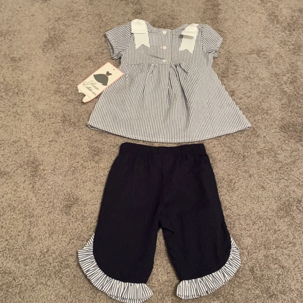 Rare Editions Navy Stripe Set